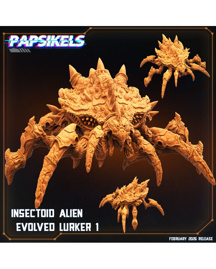 Insectoid Alien Evolved Lurker 1|Papsikels Miniatures|Starcraft Miniatures