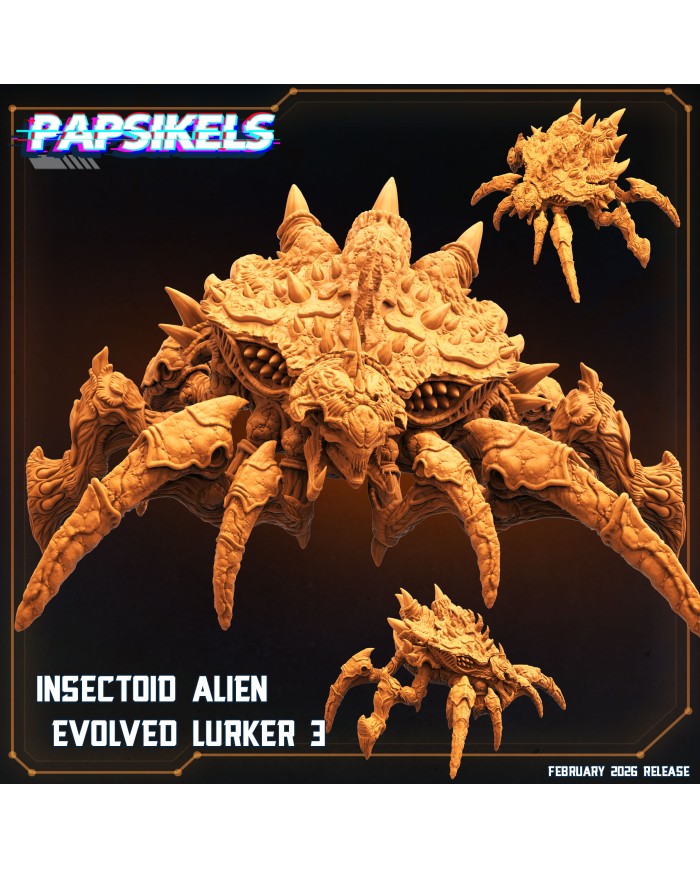Insectoide Alienígena Evolucionado Acechador - C|Papsikels Miniatures|Miniaturas Starcraft