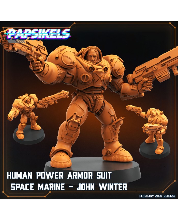 Marine Espacial con Traje Blindado - John Winter|Papsikels Miniatures|Miniaturas Starcraft
