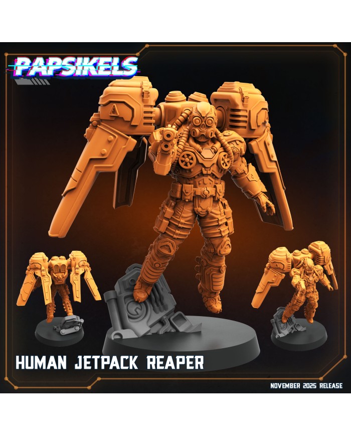 Human Jetpack Reaper 1|Papsikels Miniatures|Starcraft Miniatures