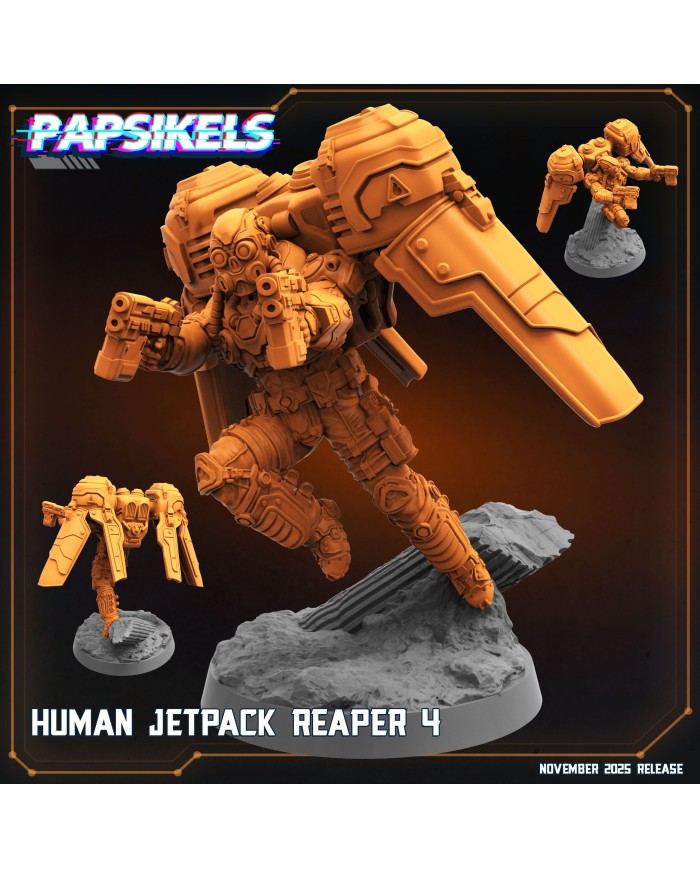 Segador Humano con Mochila Propulsora - D|Papsikels Miniatures|Miniaturas Starcraft