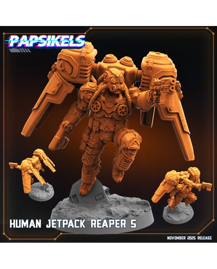 Human Jetpack Reaper 5|Papsikels Miniatures|Starcraft Miniatures
