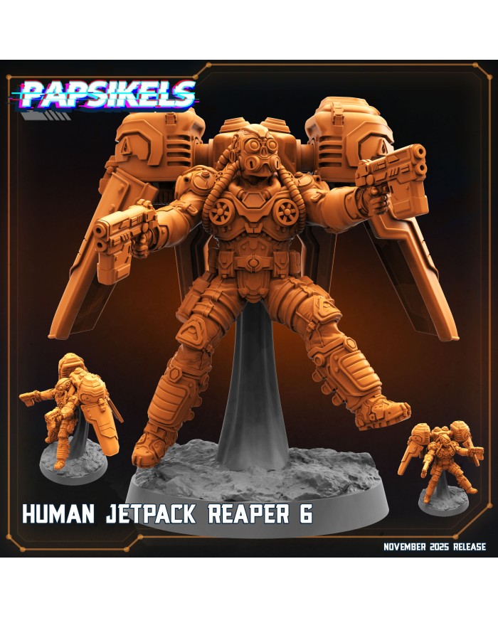 Human Jetpack Reaper 6|Papsikels Miniatures|Starcraft Miniatures