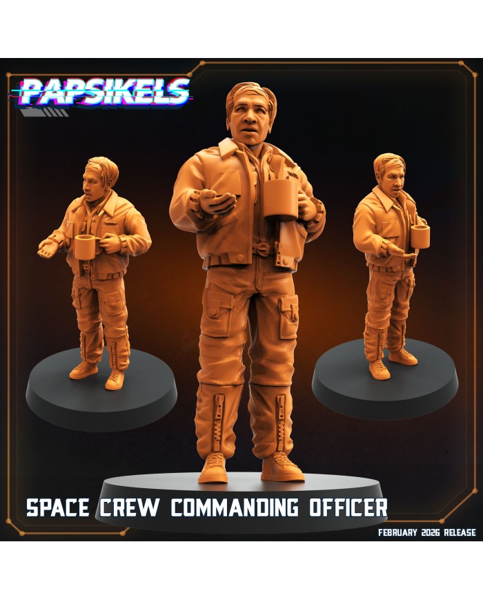 Space Crew Commanding Officer|Papsikels Miniatures|Space Crew and Settlers