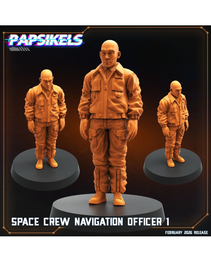 Space Crew Navigation Officer 1|Papsikels Miniatures|Space Crew and Settlers