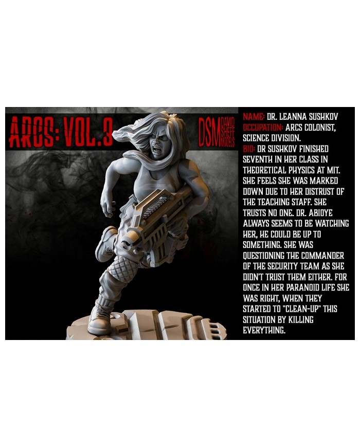 DR. Leanna Sushkov in Action|David Sheff Models|Settler Warbands