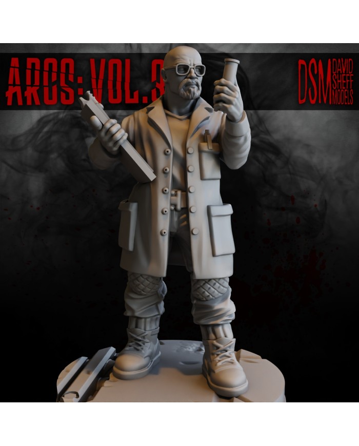 Colonist Working With Test Tube|David Sheff Models|Settler Warbands