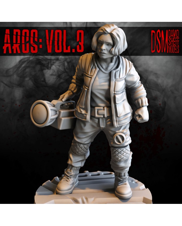 Colonist Working With Flashlight|David Sheff Models|Settler Warbands