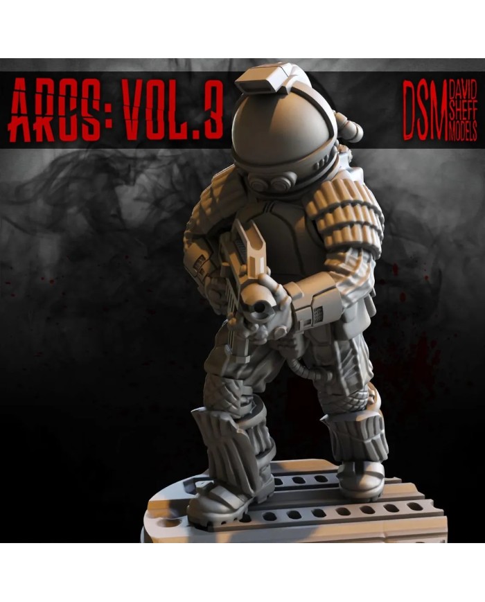 Colonist With Spacesuit in Action|David Sheff Models|Settler Warbands