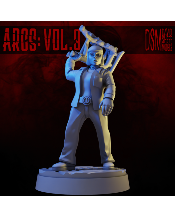 Jane Robot with Stool from the Autocrew|David Sheff Models|Robot Warbands