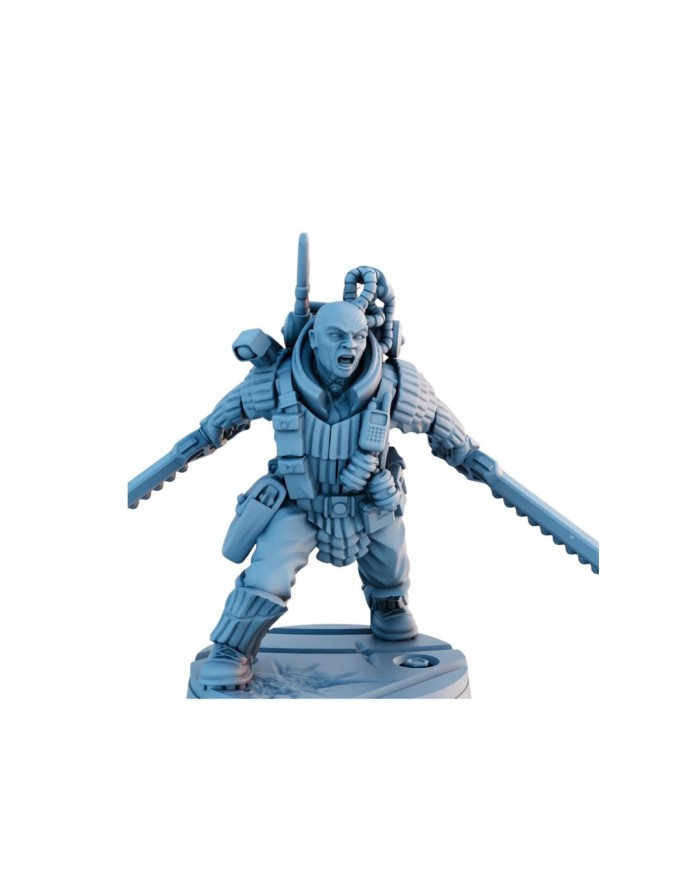 Corporation Security Unit with Swords|David Sheff Models|Veteran Warbands