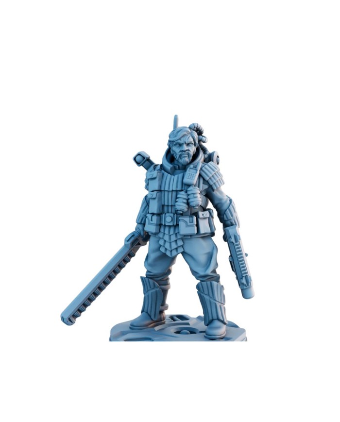 Corporation Security Squad Commander|David Sheff Models|Veteran Warbands