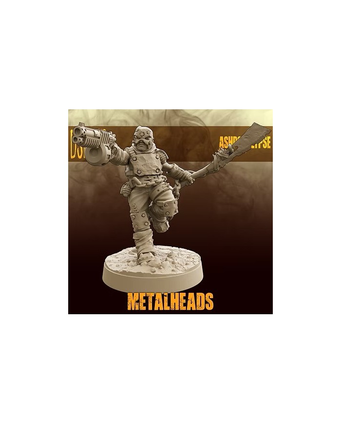 Metalhead with Rotating Shotgun and Slicer|David Sheff Models|Postapocalyptic Warbands