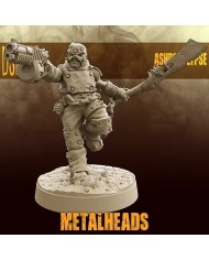 Metalhead with Rotating Shotgun and Slicer|David Sheff Models|Postapocalyptic Warbands