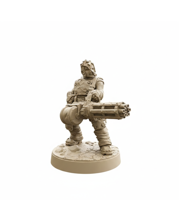 Cabeza de Metal con Arma Pesada|David Sheff Models|Bandas Postapocalípticas