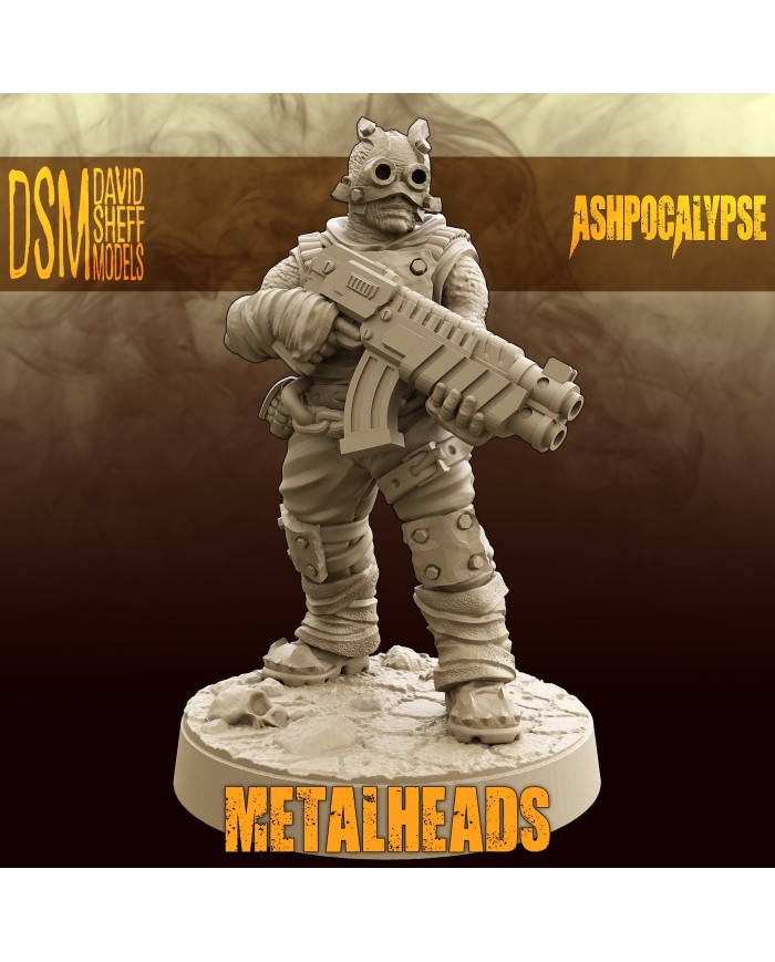 Metalhead with Assault Rifle - 1|David Sheff Models|Postapocalyptic Warbands