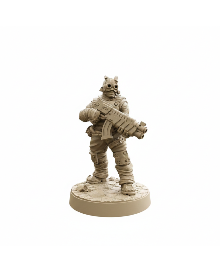 Metalhead with Assault Rifle - 1|David Sheff Models|Postapocalyptic Warbands