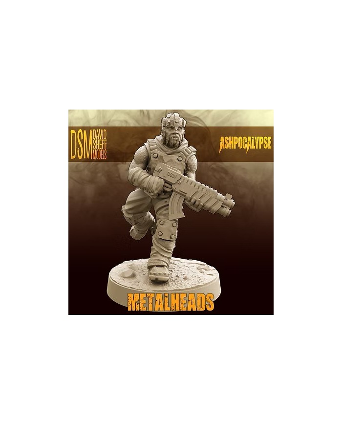 Metalhead with Assault Rifle - 3|David Sheff Models|Postapocalyptic Warbands