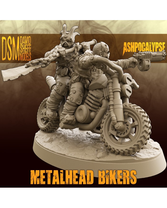 Metalhead Bikers|David Sheff Models|Postapocalyptic Warbands