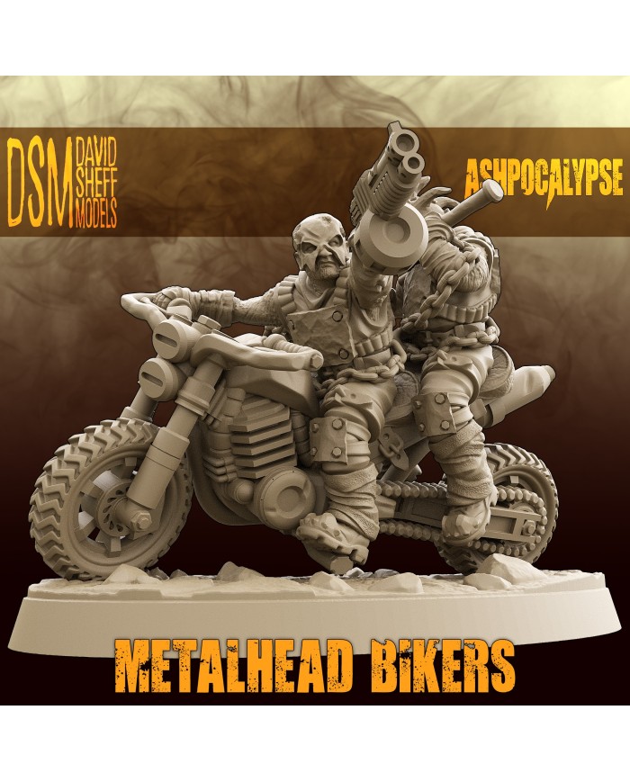 Metalhead Bikers|David Sheff Models|Postapocalyptic Warbands