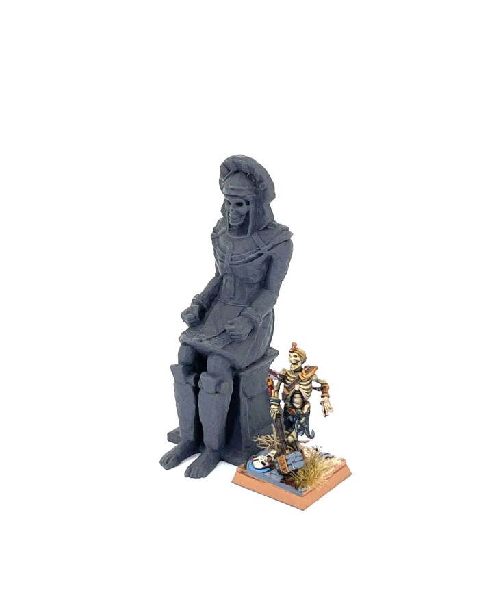 Estatua Egipcia Sentada|Laser Terrain|Monumentos Egipcios