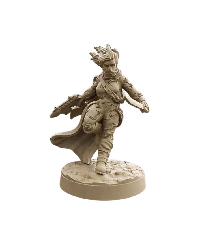 Ashiq Fem'Al Raider with Gun and Sword - 1|David Sheff Models|Postapocalyptic Warbands