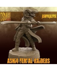 Ashiq Fem'Al Raider with Double Sword|David Sheff Models|Postapocalyptic Warbands