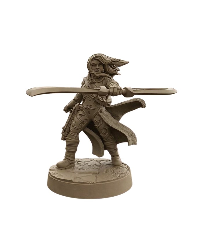 Ashiq Fem'Al Raider with Double Sword|David Sheff Models|Postapocalyptic Warbands