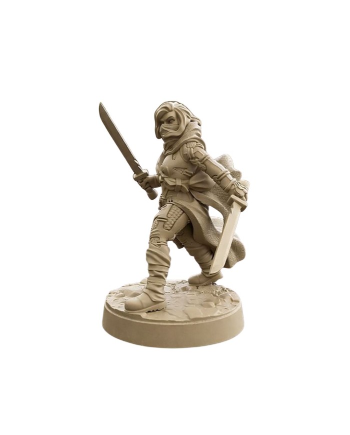 Ashiq Fem'Al Raider with Two Swords|David Sheff Models|Postapocalyptic Warbands