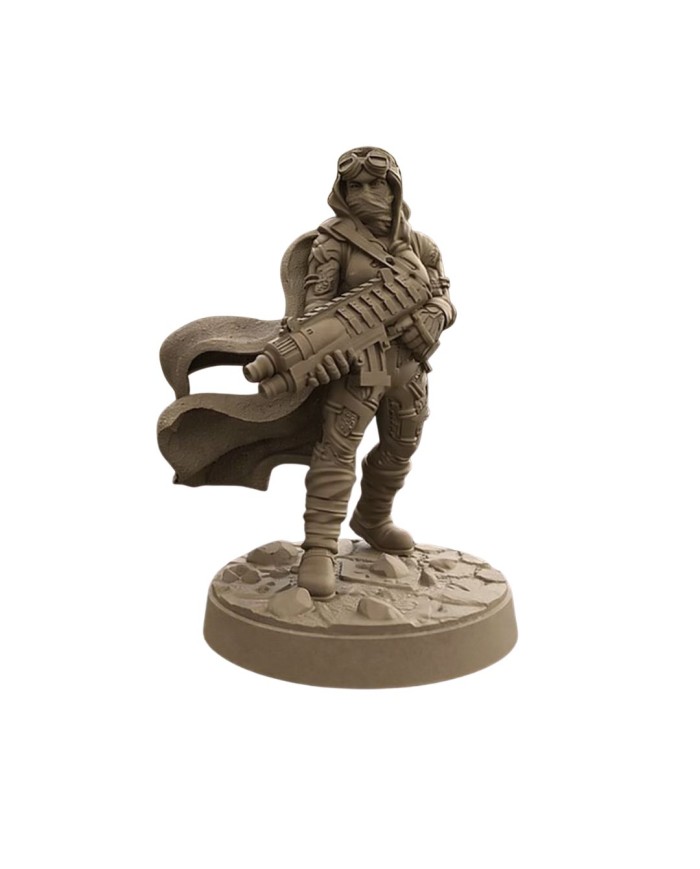 Ashiq Fem'Al Raider with Rifle - 2|David Sheff Models|Postapocalyptic Warbands