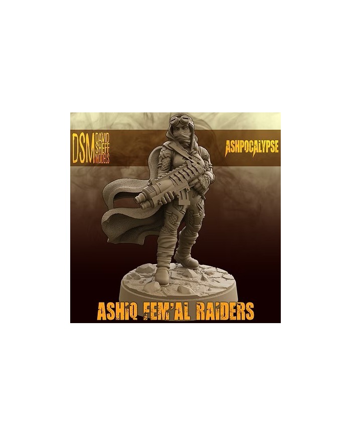 Ashiq Fem'Al Raider with Rifle - 2|David Sheff Models|Postapocalyptic Warbands