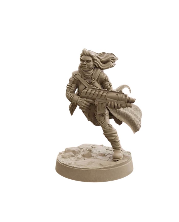 Ashiq Fem'Al Raider with Rifle - 3|David Sheff Models|Postapocalyptic Warbands