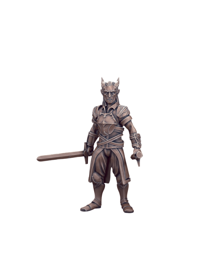 Tiefling Fighter Male|TytanTroll Miniatures|Fighters