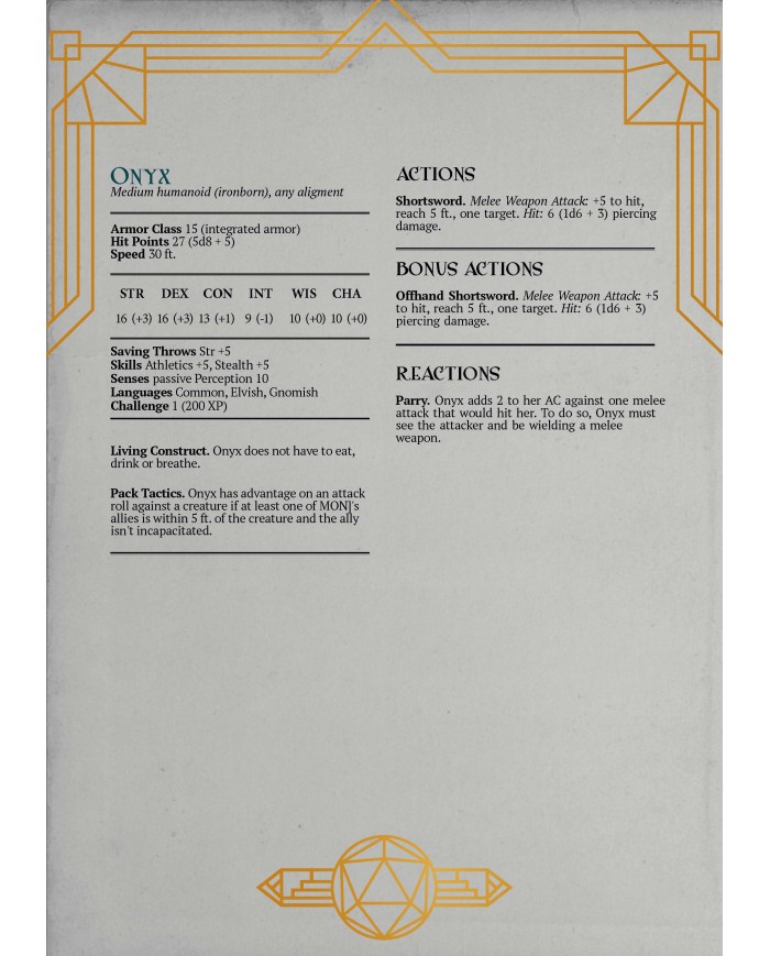 Guerrera Ironborn - Onyx|The Printing Goes Ever On|Guerreros