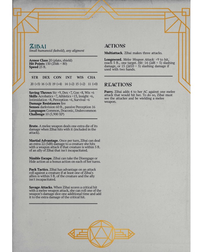 Kobold Fighter - Zibai|The Printing Goes Ever On|Fighters