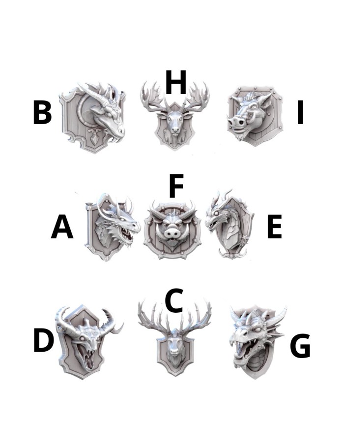 Trofeo de Pared|STL Mini Bits|Accesorios Fantasía