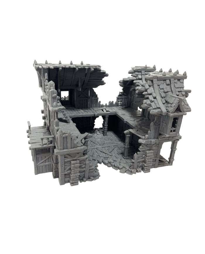 Warehouse 17 Ruin of Hexengarde City|Tired World Studio|Mordheim Terrain