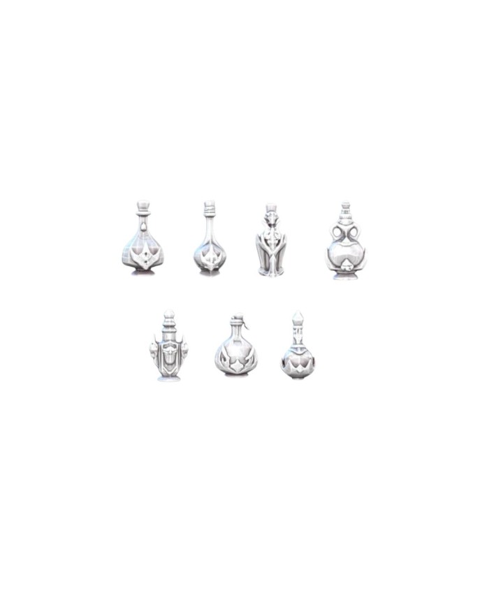 Pociones Mágicas - Set A (x7)|STL Mini Bits|Accesorios Fantasía