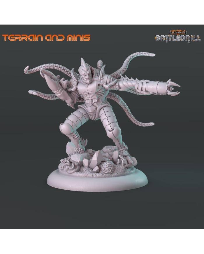 Hy'drans - Nu'Rek Myrmidon Overlord - 1 mini &amp; PDFs