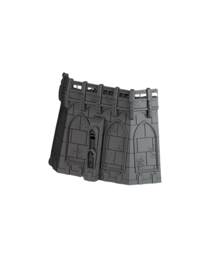 Esquina Exterior de Muro de Fortaleza Grimdark|Fabricator's Lair|Defensas Grimdark