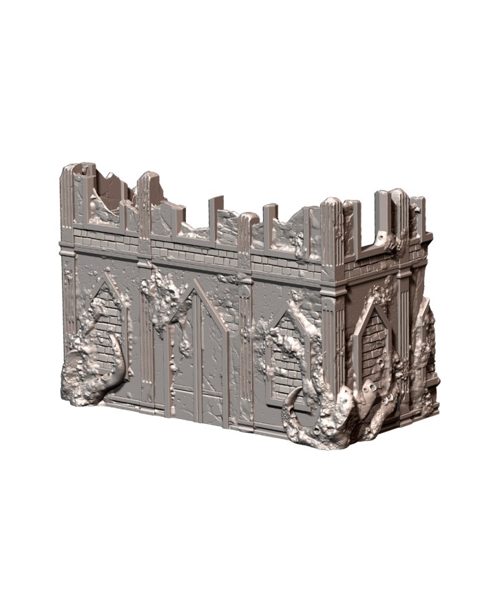 Ruinas Infectadas en C (8"x4")|Txarli Factory|Escenografía Ruinas 40K