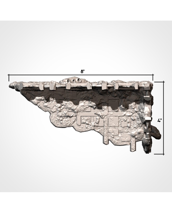 Infected Ruins in L-Shape (8"x4") - A|Txarli Factory|40K Ruins Terrain