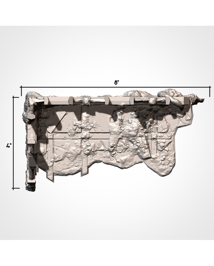 Infected Ruins in L-Shape (8"x4") - B|Txarli Factory|40K Ruins Terrain