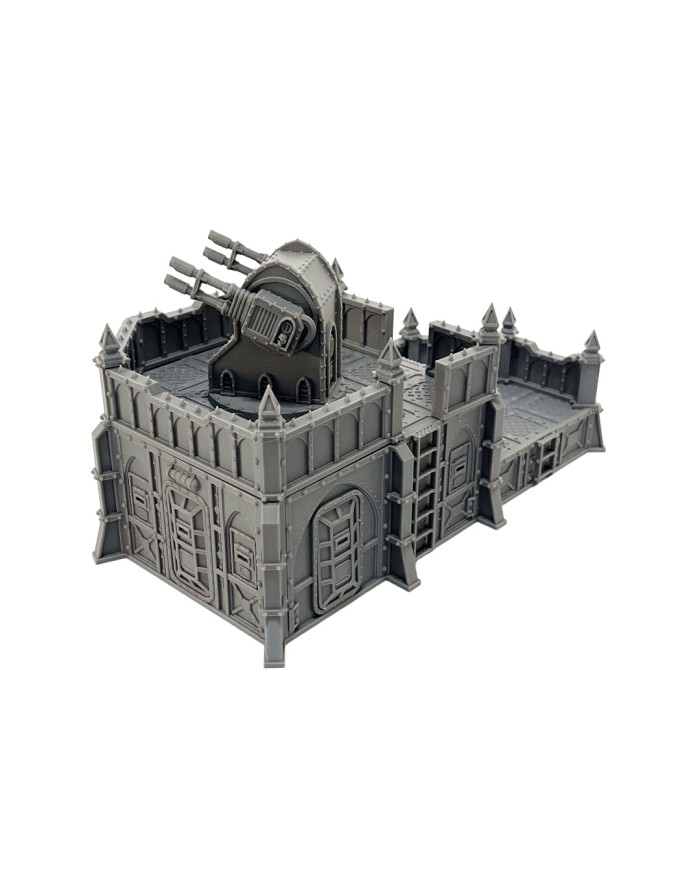 Grimdark Bunker with Left Wing and Turret|Fabricator's Lair|Grimdark Defenses