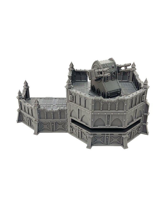 Grimdark Bunker with Left Wing and Turret|Fabricator's Lair|Grimdark Defenses