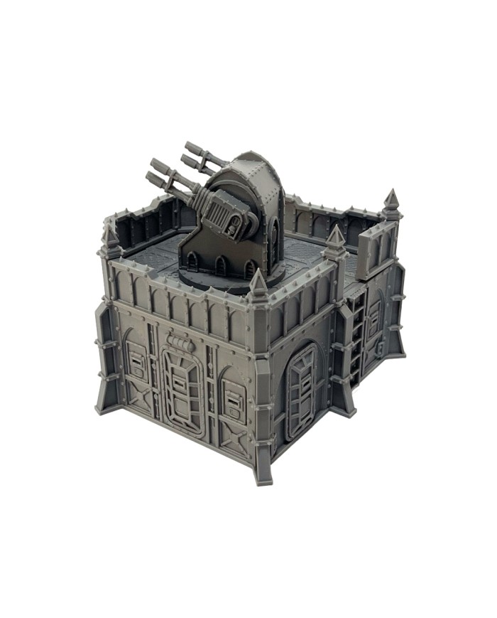 Búnker Grimdark con Torreta | Fabricator's Lair | Defensas Grimdark | Terrainandminis