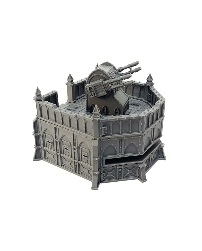 Búnker Grimdark con Torreta | Fabricator's Lair | Defensas Grimdark | Terrainandminis