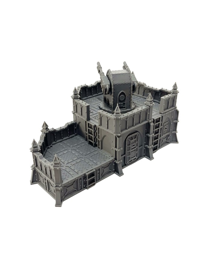 Grimdark Bunker with Right Wing and Turret|Fabricator's Lair|Grimdark Defenses