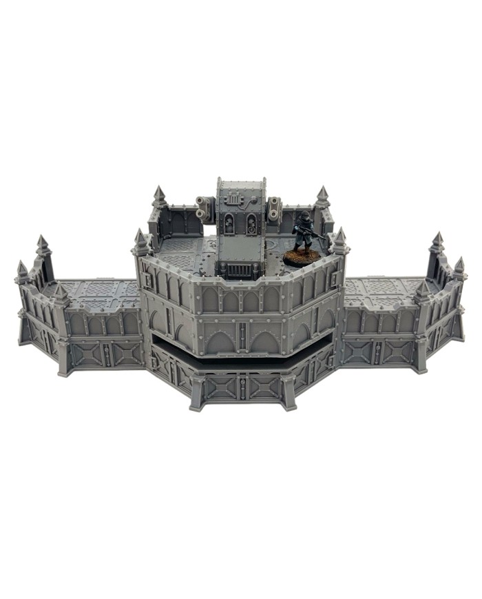 Grimdark Bunker with Double Wing and Turret|Fabricator's Lair|Grimdark Defenses