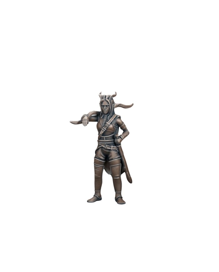 Exploradora Tiefling|TytanTroll Miniatures|Exploradores